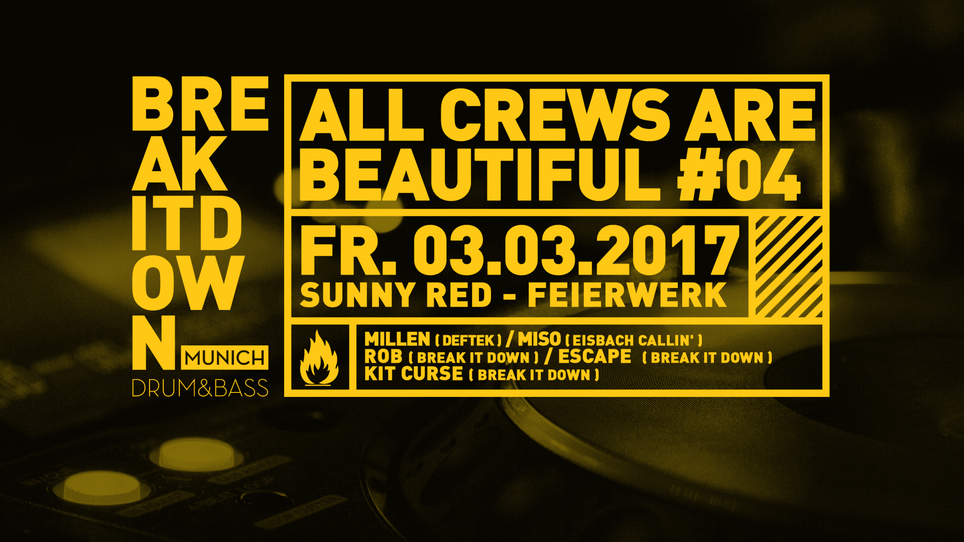 Poster: 03.03.17 BREAK IT DOWN pres. ALL CREWS ARE BEAUTIFUL #4
