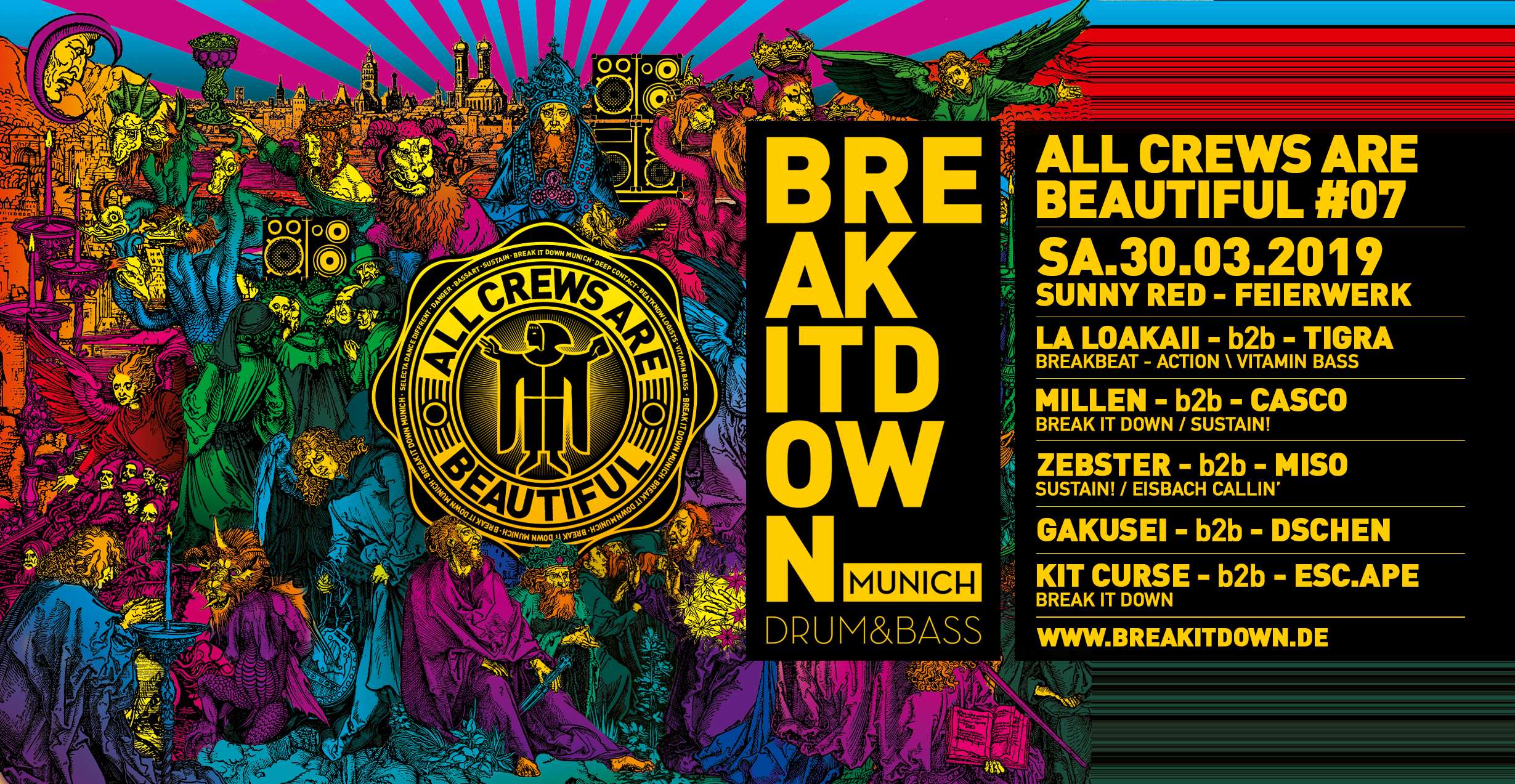Poster: 30.03.19 BREAK IT DOWN pres. ALL CREWS ARE BEAUTIFUL #07
